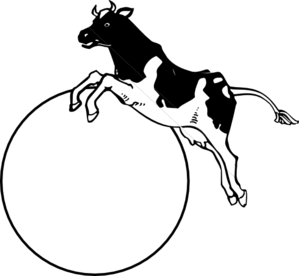 Cow Jumping Over Moon Clip Art